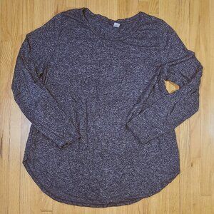Old Navy Marled Black Long Sleeve Tee